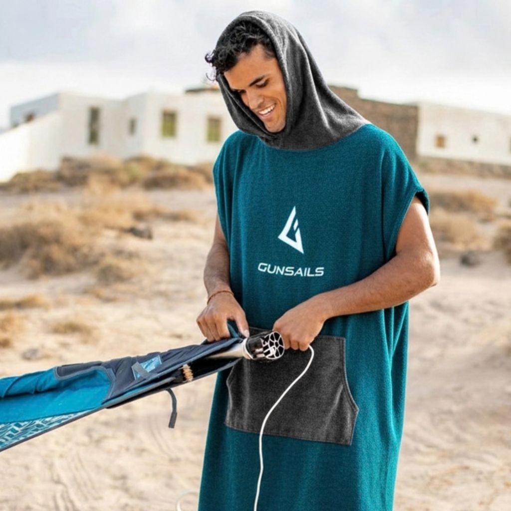 GUNSAILS Poncho Petrol detail 5
